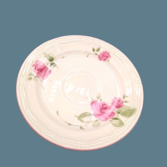 Gibson Housewares 4 Roseland Saucers 6.5" Retired - Picture 2 of 12